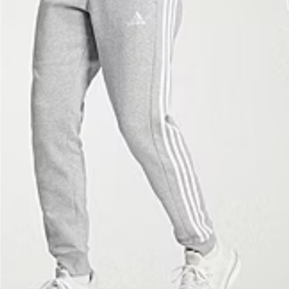 Adidas Men Light Gray Tapered Joggers NWT
